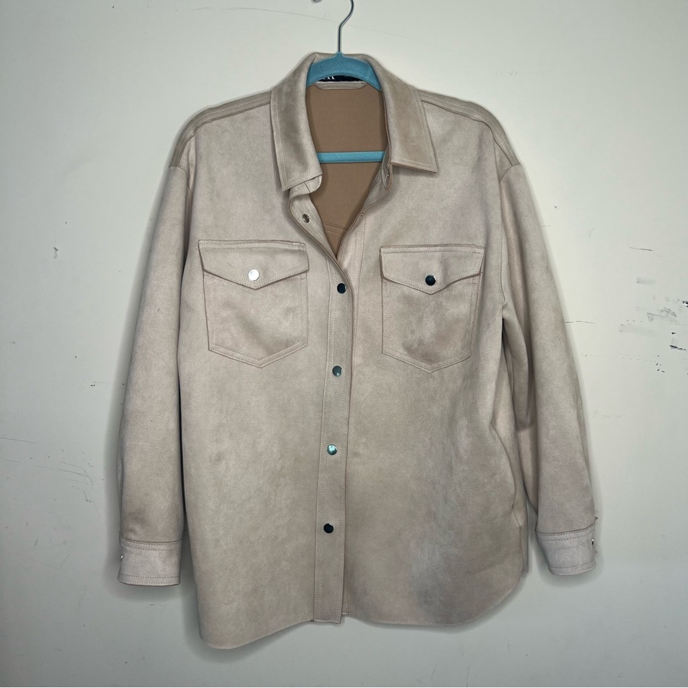Oversized Zara Shacket Faux Suede